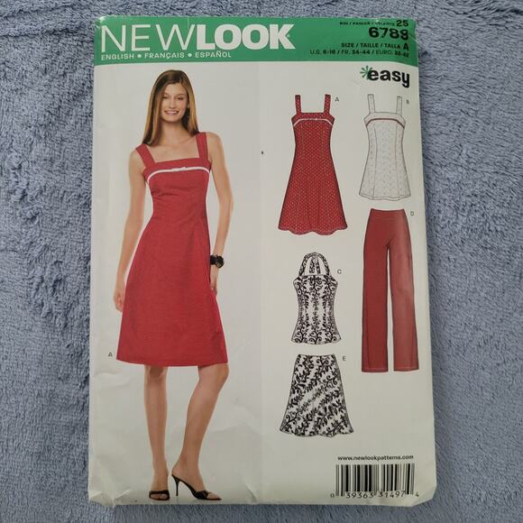NEW LOOK 6789 6-16 Dress-Top And Skirt or Pants Pattern Fit To Flare - Picture 1 of 6